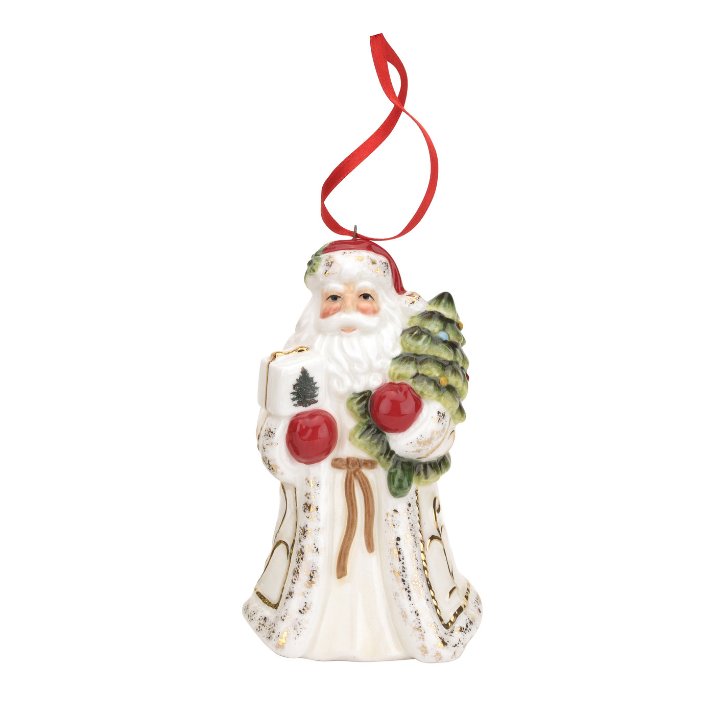Christmas Tree Santa Figural Ornament image number null