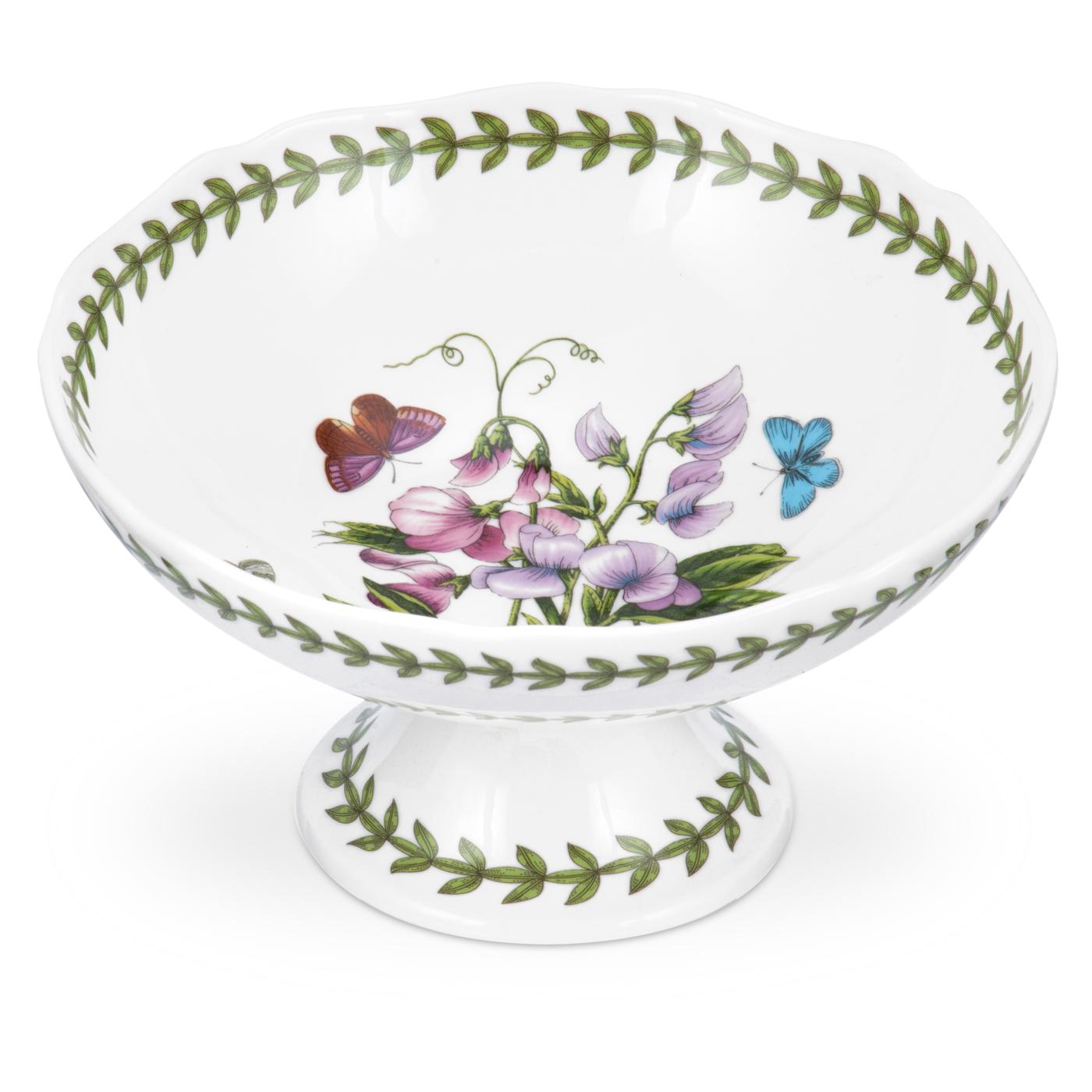Botanic Garden 7 Inch Scalloped Edge Footed Bowl (Sweet Pea) image number null